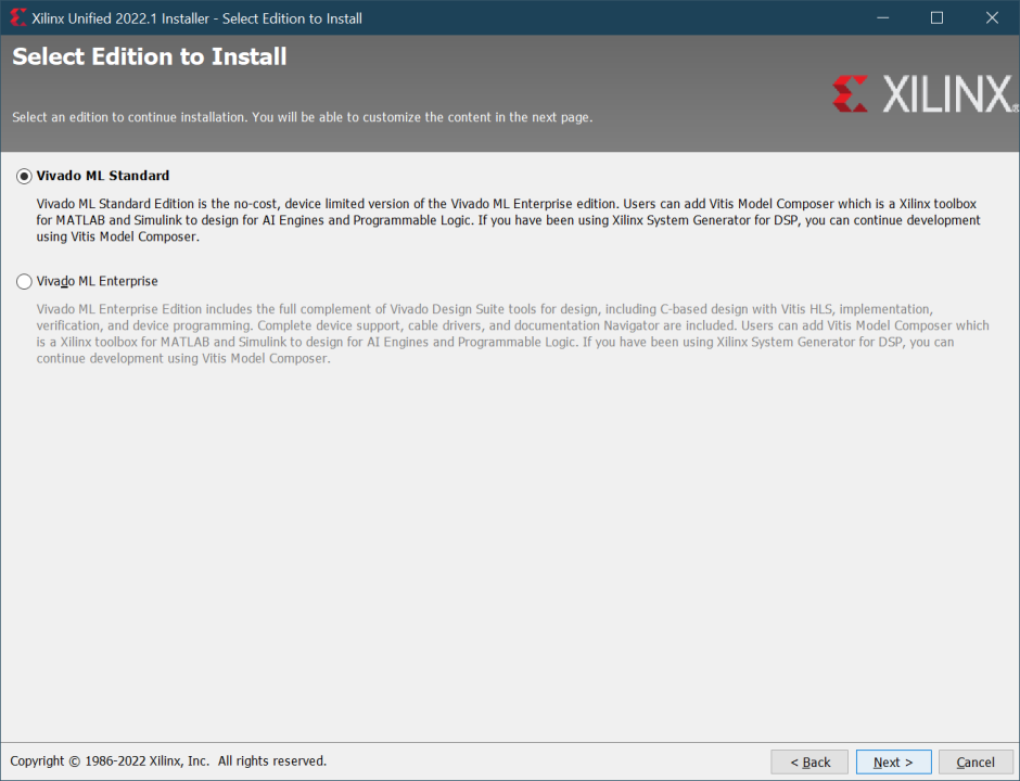 Installation Dialogue Box Response Getting Started with FPGA and VHDL